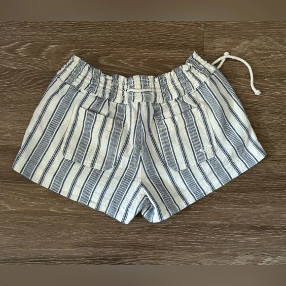 Roxy Oceanside Striped Navy and White Shorts - Picture 2 of 8